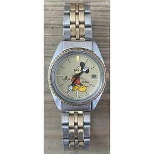 VTG Lorus Mickey Mouse Watch Fluted Bezel Disney Needs Battery